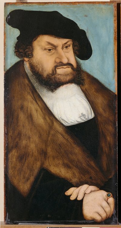 ザクセンの定数のジョンの肖像 作： Lucas Cranach the Elder